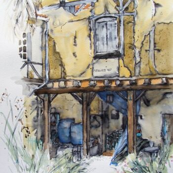 Peinture intitulée "Lautrec: l'ancien S…" par Anne-Marie Mary, Œuvre d'art originale, Aquarelle Monté sur Autre panneau rigi…