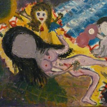 Peinture intitulée "Renaissance" par Lumina Wang, Œuvre d'art originale, Huile