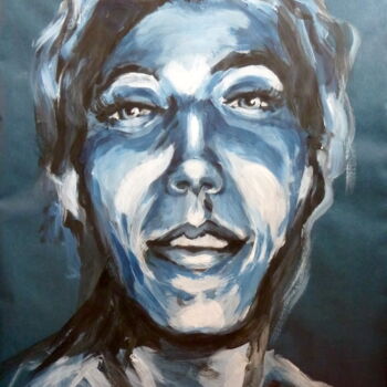 Schilderij getiteld "Josette" door Edith Bos Boyer (EDITH DONC), Origineel Kunstwerk, Acryl