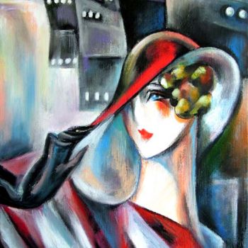 Painting titled "LE RETOUR DU MARIN" by Jie Zh, Original Artwork