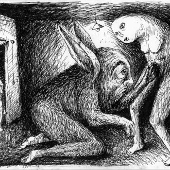 제목이 "Le Lièvre & La Torp…"인 그림 Patrick Jannin로, 원작, 잉크