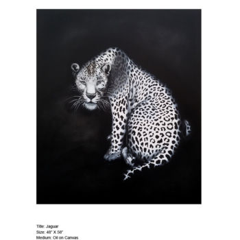 Pittura intitolato "Leopard (Series) 2" da Sanjay Gogs, Opera d'arte originale, Olio