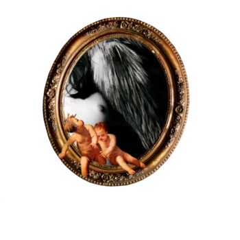 Collages intitulée "Vénus à la fourrure…" par Nelly Sanchez, Œuvre d'art originale