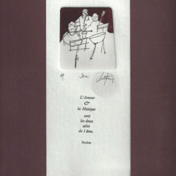 Printmaking titled "Jam + "L'Amour et l…" by André Colpin, Original Artwork, Etching