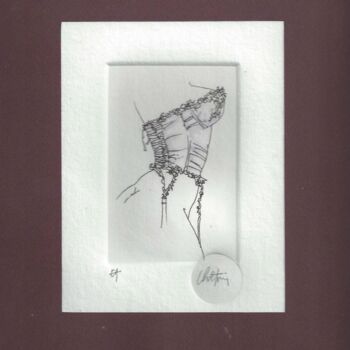 Εκτυπώσεις & Χαρακτικά με τίτλο "La guêpière aquarel…" από André Colpin, Αυθεντικά έργα τέχνης, Etching