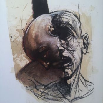 Peinture intitulée "PORTRAIT IMAGINAIRE…" par Claude Duvauchelle, Œuvre d'art originale