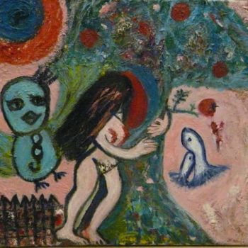 Peinture intitulée "L'Extase d'un Oisea…" par Lumina Wang, Œuvre d'art originale, Huile