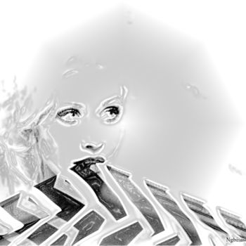 「Pensées」というタイトルのデジタルアーツ Naïma Gharbiによって, オリジナルのアートワーク, デジタル絵画