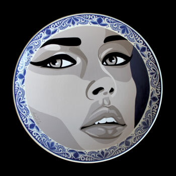 제목이 "Assiette "Gourmande…"인 미술작품 Ann'Soco로, 원작, 아크릴