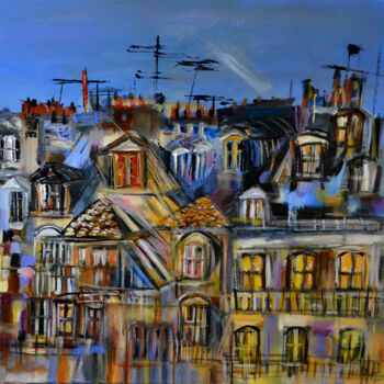 Malerei mit dem Titel "Le prisme des souve…" von Muriel Cayet, Original-Kunstwerk, Acryl