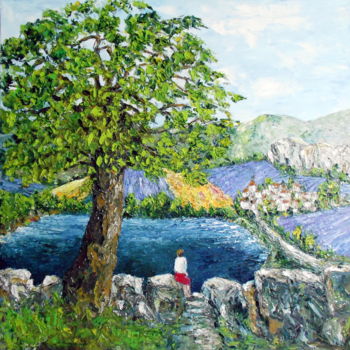 Peinture intitulée "A L 'OMBRE DU GRAND…" par Nicodi, Œuvre d'art originale, Huile