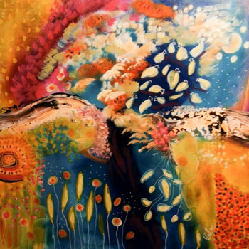 제목이 "L'arbre aux oiseaux"인 미술작품 Valerie Nunes로, 원작, 아크릴