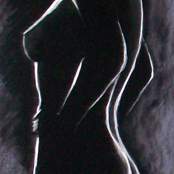 Peinture intitulée "N°314 - Silhouette-…" par Simone Mugnier, Œuvre d'art originale, Pastel
