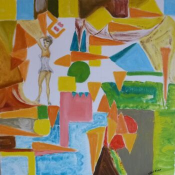 Peinture intitulée "Je vois la belle BB" par Jacqueline Claux (Jaklinclo), Œuvre d'art originale, Huile Monté sur Châssis en…