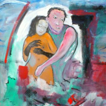 Painting titled "Ou nous irons frott…" by Bruno Briatte, Original Artwork, Acrylic Mounted on Wood Stretcher frame