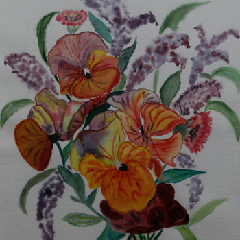 제목이 "BOUQUET NAIF  ( Jou…"인 미술작품 Jeannette Allary로, 원작, 수채화