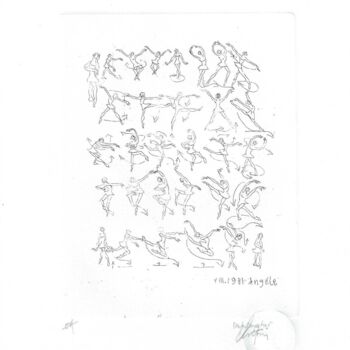 印花与版画 标题为“chorégraphie A.Albr…” 由André Colpin, 原创艺术品, 蚀刻