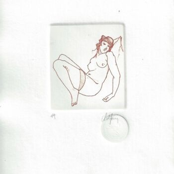 Printmaking titled "Nu" by André Colpin, Original Artwork, Etching