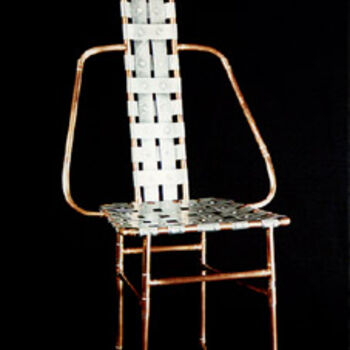 Sculpture titled "Chaise tubulaire la…" by Noart, Original Artwork