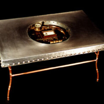 Sculpture titled "Table aluminium Hub…" by Noart, Original Artwork