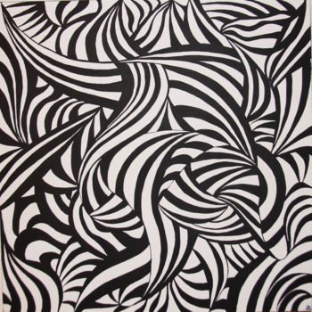 Peinture intitulée "Noir et blanc" par Stanca Lonean, Œuvre d'art originale, Acrylique