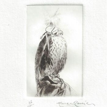 Printmaking titled ""Oiseau de proie" d…" by André Colpin, Original Artwork, Etching