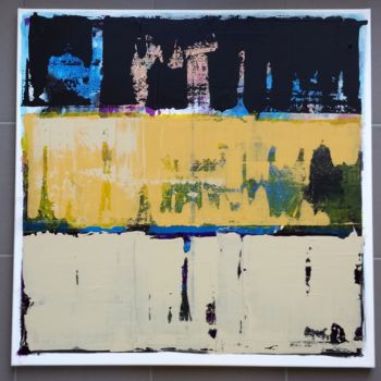 Painting titled "Composition carrée…" by Jean François Guelfi, Original Artwork, Acrylic