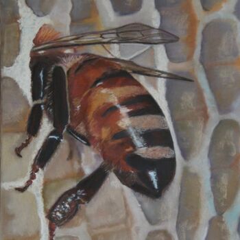 Peinture intitulée "Miel" par Catherine Costet (Lccat), Œuvre d'art originale, Pastel
