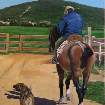Painting titled "go-to-work.jpg" by Lacasa, Original Artwork, Oil