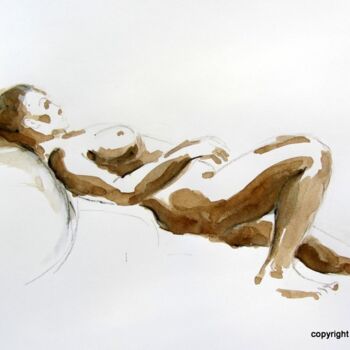 Dessin intitulée "croquis Alix 21 nov…" par Anne-Marie Mary, Œuvre d'art originale, Encre