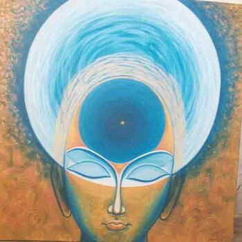 Peinture intitulée "PLEASURE OF KRISHNA…" par Suddha Sama, Œuvre d'art originale, Acrylique Monté sur Châssis en bois