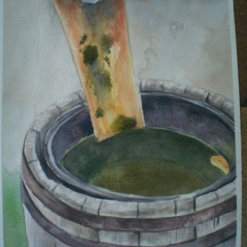 Peinture intitulée "gouttière" par Mickael Thébault, Œuvre d'art originale