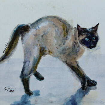 Painting titled "Azerty." by Maryline Mercier, Original Artwork, Ink