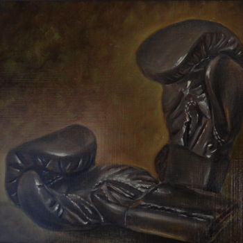 Peinture intitulée "Le repos du guerrier" par Nathalie Bernard, Œuvre d'art originale, Huile