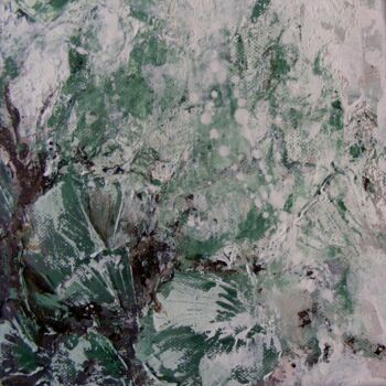 Peinture intitulée "plantes et ressac" par Catherine Dufrene (Katy), Œuvre d'art originale, Huile
