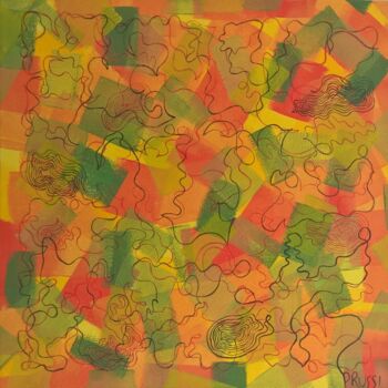 Peinture intitulée "56,Les fantaisies e…" par Pascal Russi (PRussi), Œuvre d'art originale, Acrylique