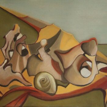 Peinture intitulée "Bord de mer" par Catherine Costet (Lccat), Œuvre d'art originale, Pastel