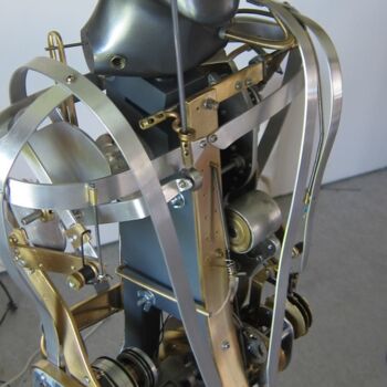 Sculpture intitulée "Automate N° 1-28 "T…" par Frédéric Letrun, Œuvre d'art originale, Aluminium