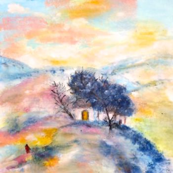 Painting titled "Un songe innocent" by Marie Claude Lambert, Original Artwork, Acrylic