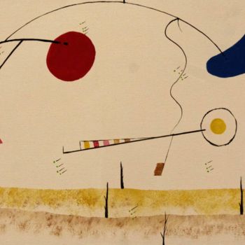 Painting titled "Éléments sur le dés…" by Mac, Original Artwork, Acrylic