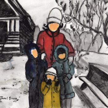 Painting titled "Mother, Karla, Jane…" by Janel Bragg, Original Artwork, Watercolor