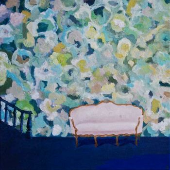 Painting titled "salon rose" by Camille Colobert, Original Artwork, Oil