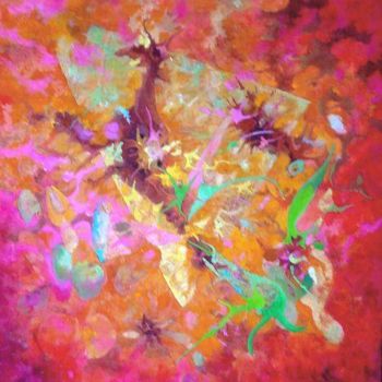 Peinture intitulée "psycho" par Christophe Challier, Œuvre d'art originale, Huile