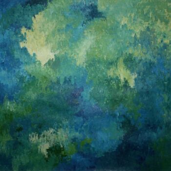 Peinture intitulée "Water Surface" par Elke Matthaeus, Œuvre d'art originale, Huile