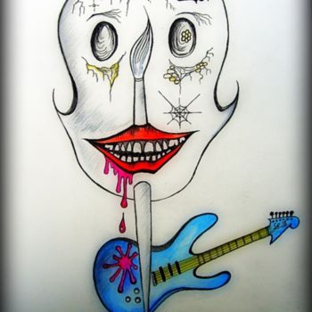 Peinture intitulée "DANS LA TETE DE SAL…" par Laurent Boron, Œuvre d'art originale, Aquarelle