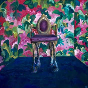 Painting titled "chaise aux rochers" by Camille Colobert, Original Artwork