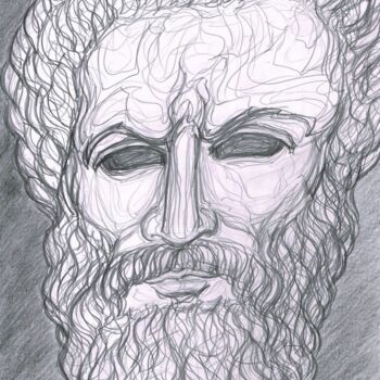 Dessin intitulée "Le Retour de Dionys…" par Cindy Millet, Œuvre d'art originale, Crayon