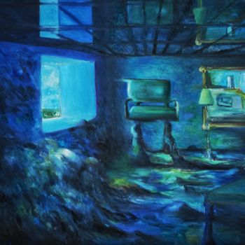Painting titled "la chaise aux roche…" by Camille Colobert, Original Artwork, Oil