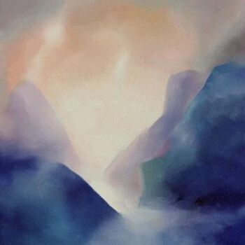 Peinture intitulée "Paysage élémentaire…" par Martial Bidard, Œuvre d'art originale, Huile
