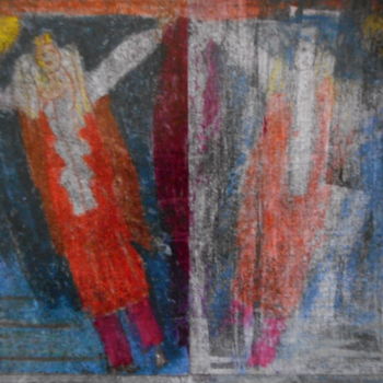Pintura titulada "REPETITION" por Mchartrie, Obra de arte original, Oleo Montado en Panel de madera